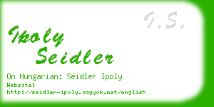 ipoly seidler business card